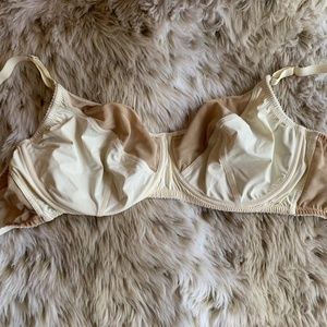 White and Nude Underwire Luna Fortnight Bra 34F